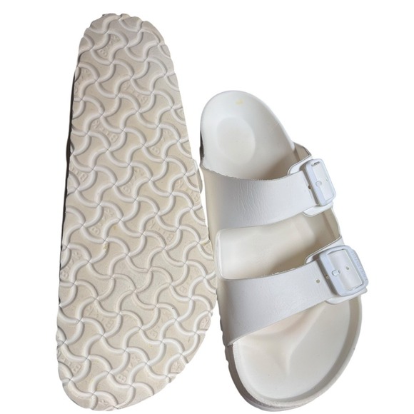 Birkenstock Arizona 2 Strap EVA Men's Sandals-White-Euro 43 US 12 - Picture 15 of 16